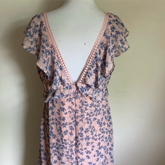 LULUs PINK FLORAL MAXI COWGIRL DRESS - Picture 5 of 11